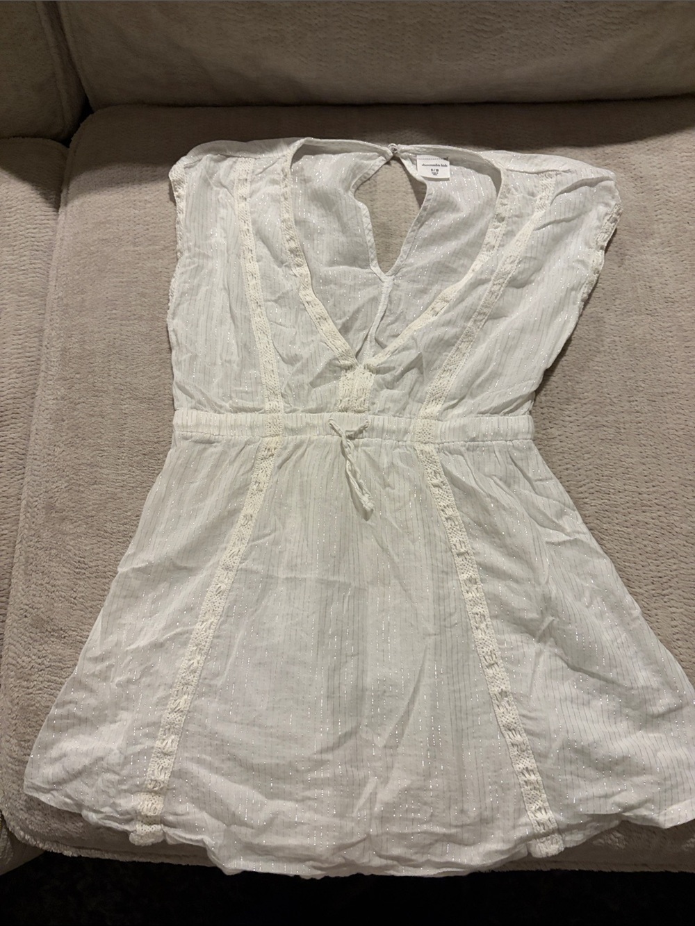 abercrombie kids White Lightweight Swim Coverup